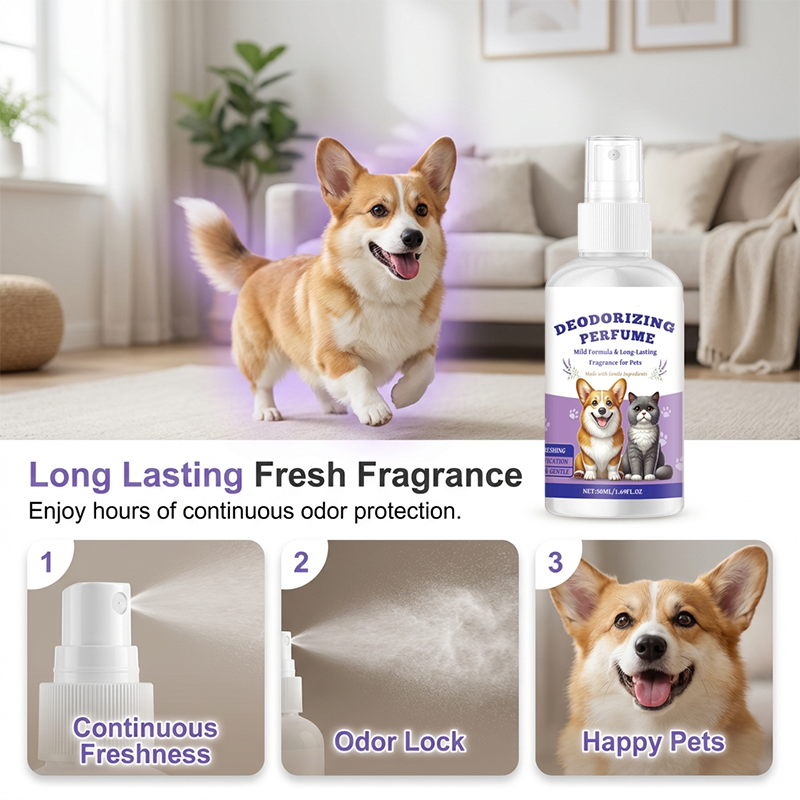 🌸 Spray profumato deodorante per animali domestici | Nebbia per pelo fresco