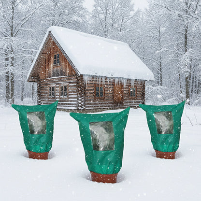 🌱 Risparmia il 50%! ❄️ Copertura protettiva per piante invernali – Cerniera e coulisse per protezione dal gelo ✨