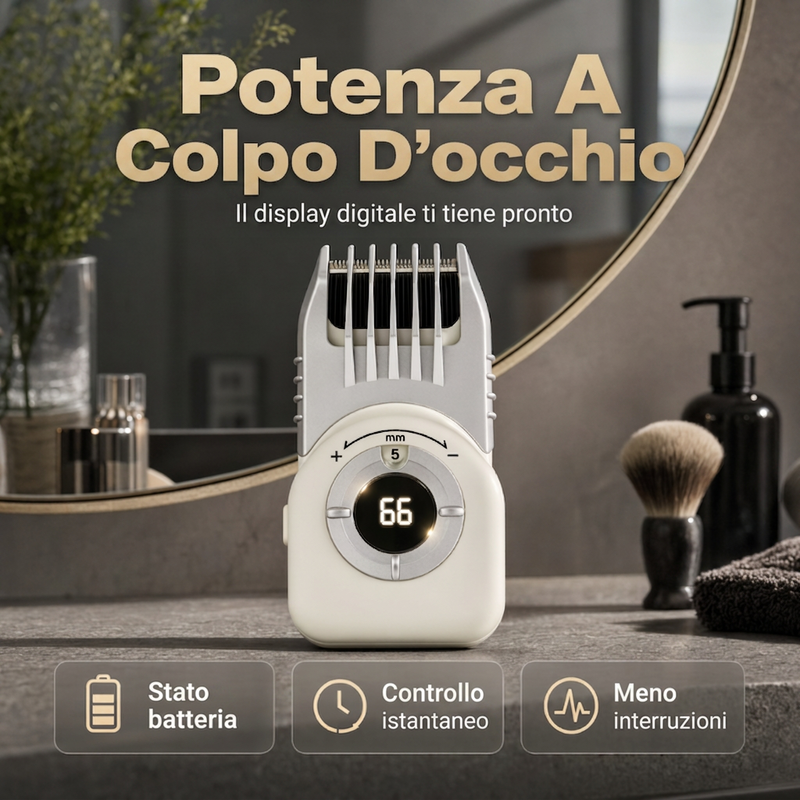 Rifinitore per capelli elettrico senza filo per uomo