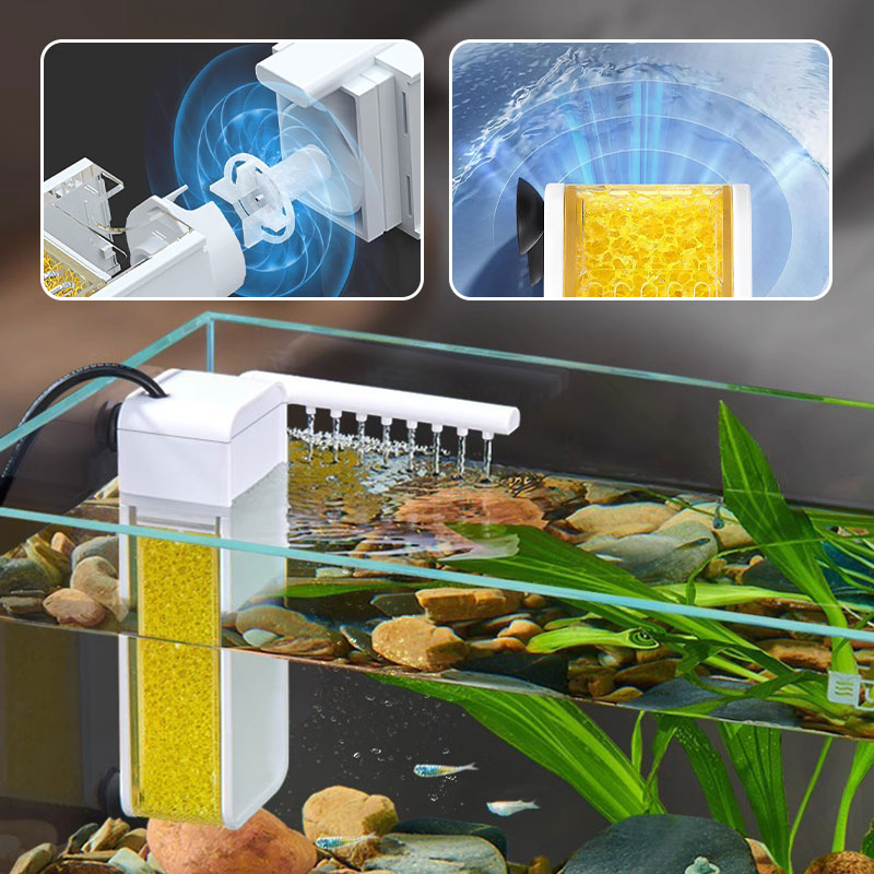 🐠50% di sconto! Filtro per acquario compatto – filtrazione, circolazione e aerazione in un unico dispositivo. Parti rimovibili, silenzioso, ideale per piccoli acquari! 💧✨
