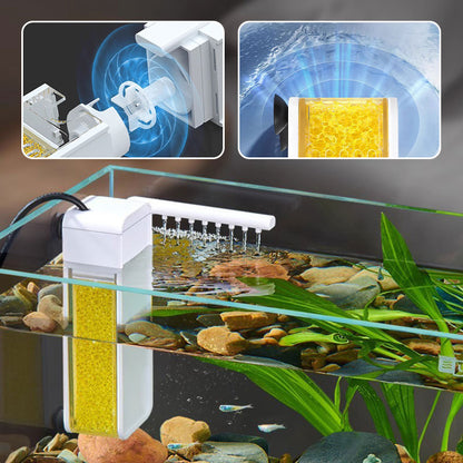 🐠50% di sconto! Filtro per acquario compatto – filtrazione, circolazione e aerazione in un unico dispositivo. Parti rimovibili, silenzioso, ideale per piccoli acquari! 💧✨