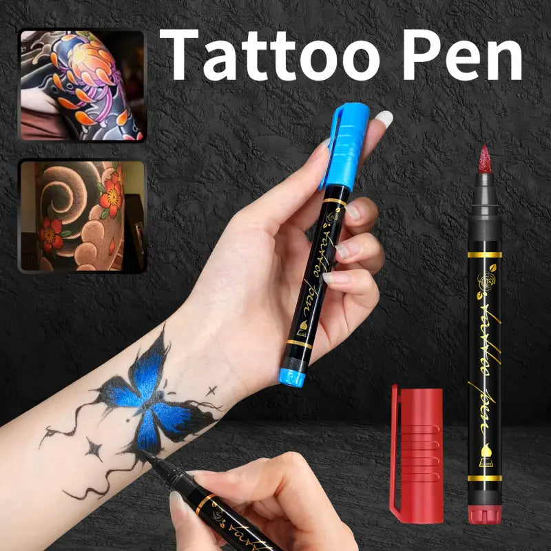 Pennarelli cosmetici per tatuaggi temporanei sulla pelle, 10/15 colori vivaci, punta a pennello flessibile, dettagli precisi, trucco viso per Halloween, atossici, per scrittura e cancelleria