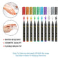 Pennarelli cosmetici per tatuaggi temporanei sulla pelle, 10/15 colori vivaci, punta a pennello flessibile, dettagli precisi, trucco viso per Halloween, atossici, per scrittura e cancelleria