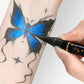 Pennarelli cosmetici per tatuaggi temporanei sulla pelle, 10/15 colori vivaci, punta a pennello flessibile, dettagli precisi, trucco viso per Halloween, atossici, per scrittura e cancelleria