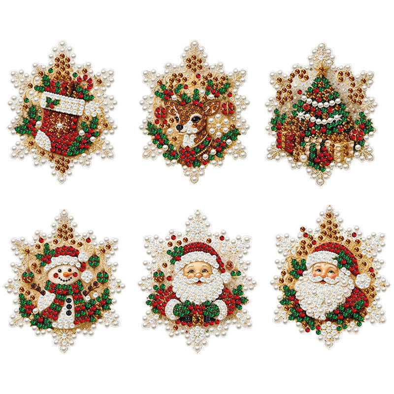 🎄50% DI SCONTO! Set di decorazioni natalizie fai-da-te da appendere con pittura 5D e perle, decorazioni per albero di Natale con strass, kit creativo artigianale per decorare la casa durante le feste