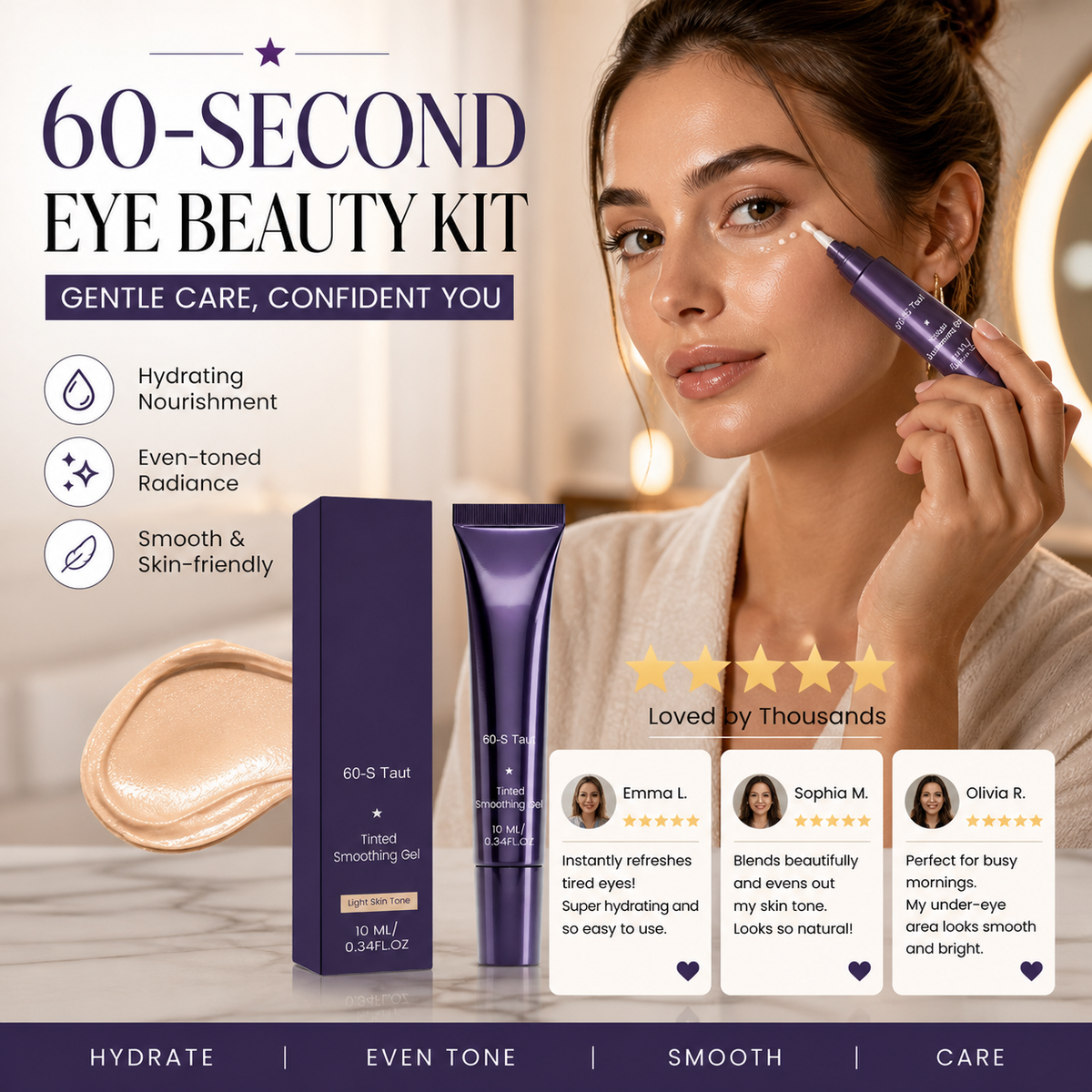 💰 Grandi risparmi - ACQUISTA 1 RICEVI 1 GRATIS🔥Set trucco occhi 60 secondi – Gel occhi rassodante colorato per gonfiori e borse sotto gli occhi