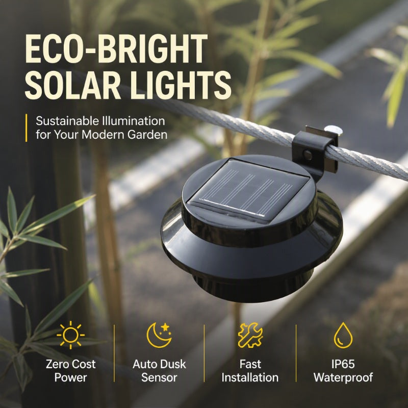 🌞 2+1 GRATIS! Lampada LED solare impermeabile per grondaie e pareti 🌞💡