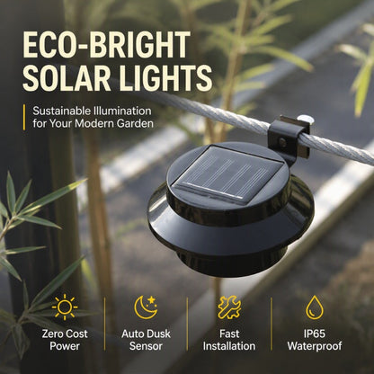 🌞 2+1 GRATIS! Lampada LED solare impermeabile per grondaie e pareti 🌞💡