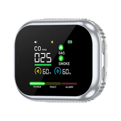 Allarme portatile multigas con display LCD e batteria di riserva