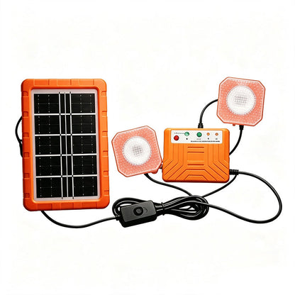 Sistema di alimentazione solare portatile con 2 luci LED