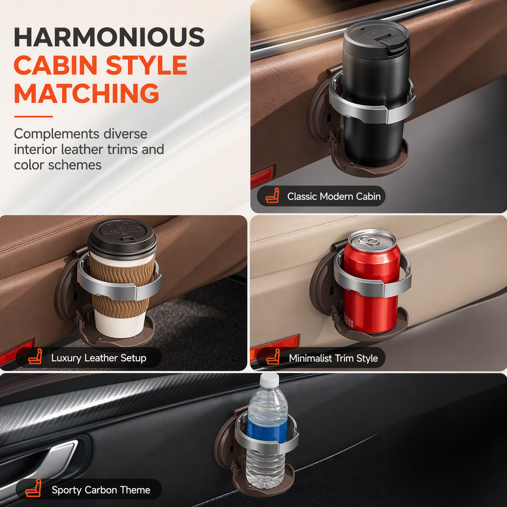 🚗 50% DI SCONTO ORA!! 🥤Portabevande pieghevole multifunzionale per sportelli auto, per bibite