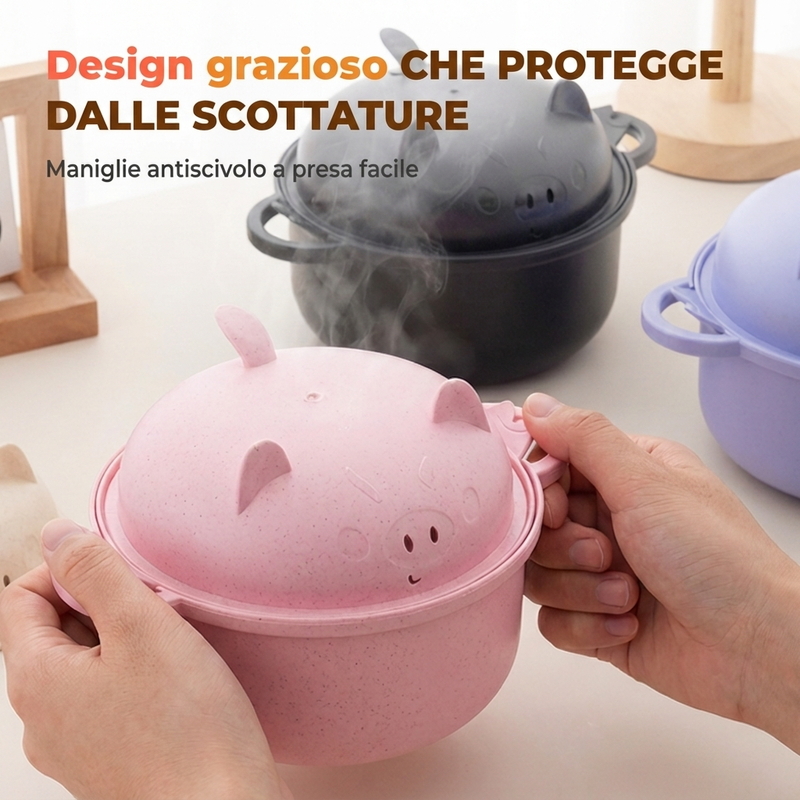 Set di ciotole per ramen creativo e adatto al microonde
