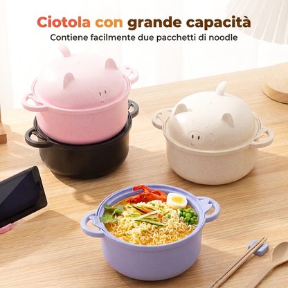 Set di ciotole per ramen creativo e adatto al microonde
