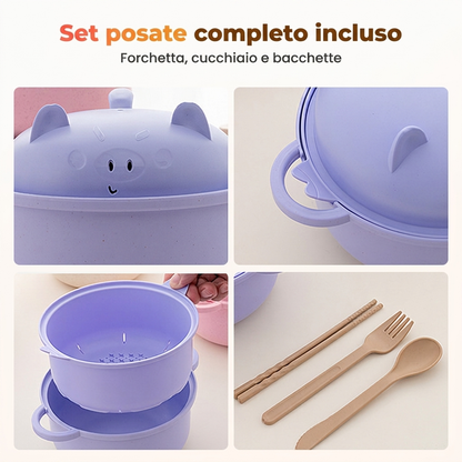 Set di ciotole per ramen creativo e adatto al microonde