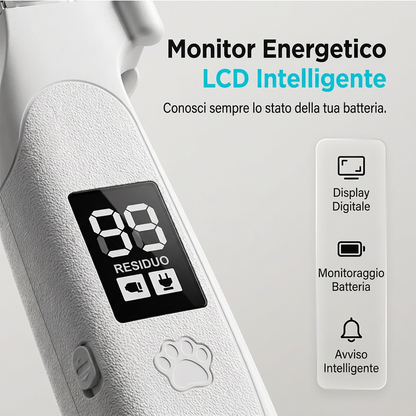 Tosatrice per unghie per animali domestici ricaricabile con luce LED