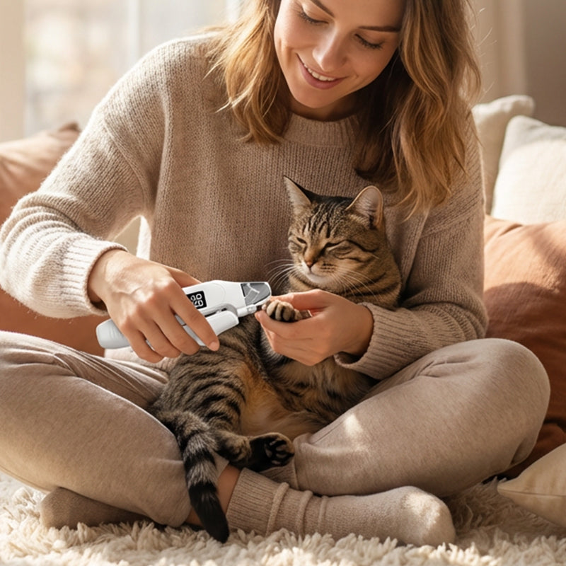 Tosatrice per unghie per animali domestici ricaricabile con luce LED