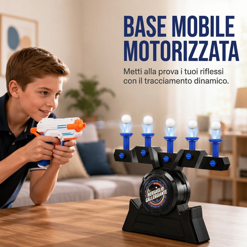 Giocattolo bersaglio per tiri con pallina fluttuante elettrica con alimentazione USB