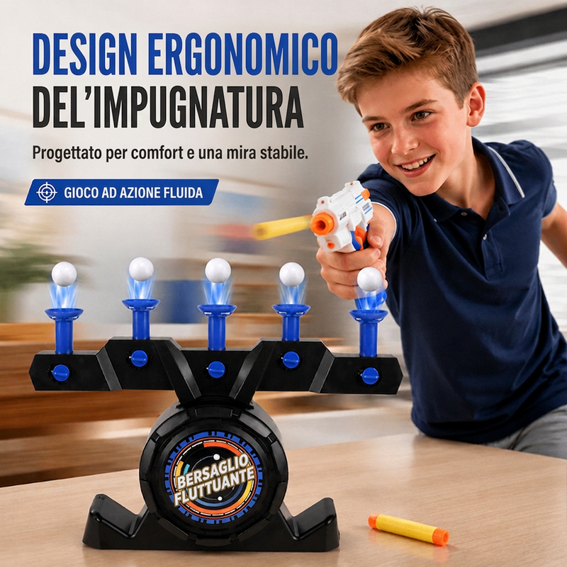 Giocattolo bersaglio per tiri con pallina fluttuante elettrica con alimentazione USB