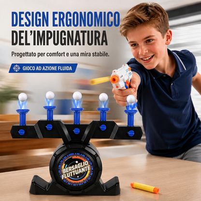 Giocattolo bersaglio per tiri con pallina fluttuante elettrica con alimentazione USB