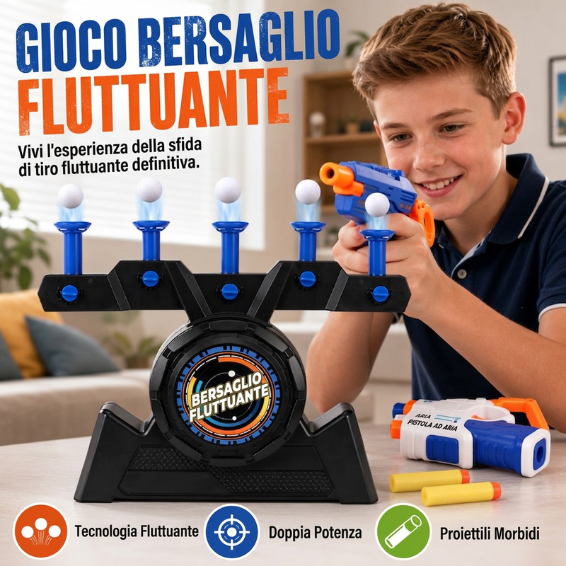 Giocattolo bersaglio per tiri con pallina fluttuante elettrica con alimentazione USB