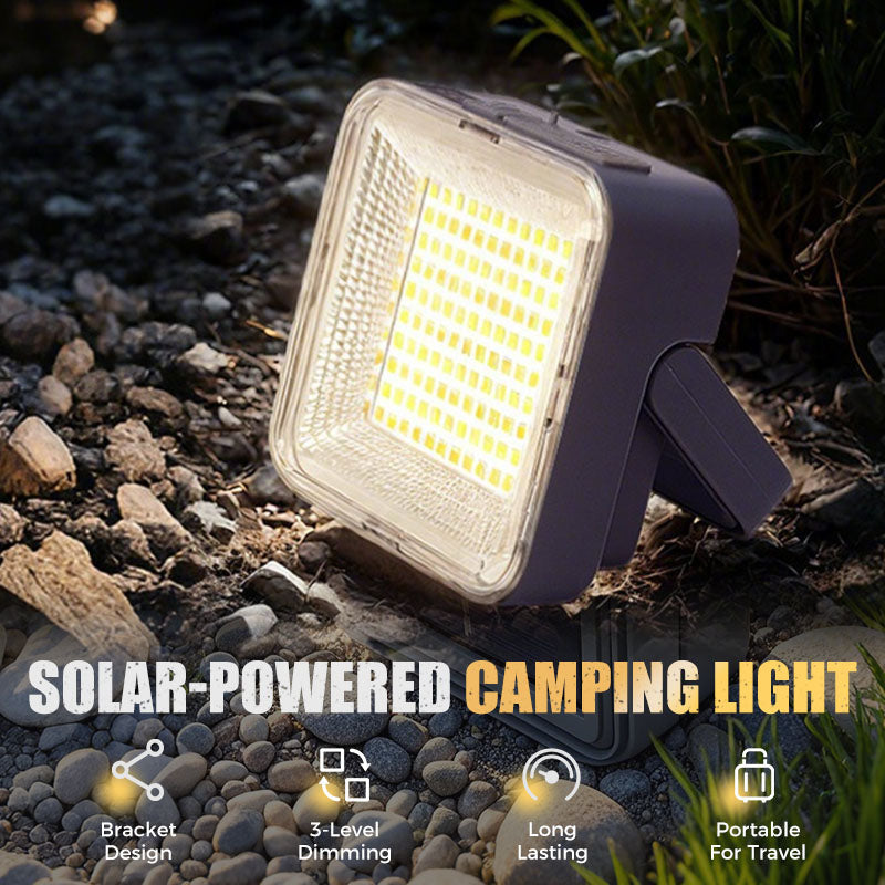 Lampada da campeggio portatile e impermeabile alimentata ad energia solare