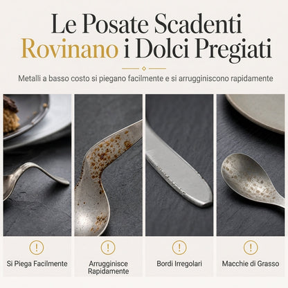 Cucchiaio da dessert in acciaio inossidabile martellato