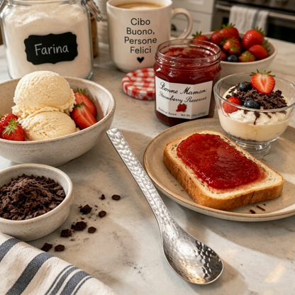 Cucchiaio da dessert in acciaio inossidabile martellato