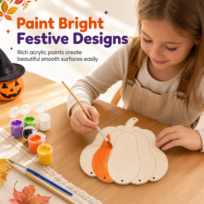 ⏳Sconto del 50% per tempo limitato⏰Kit fai-da-te zucca di legno per Halloween