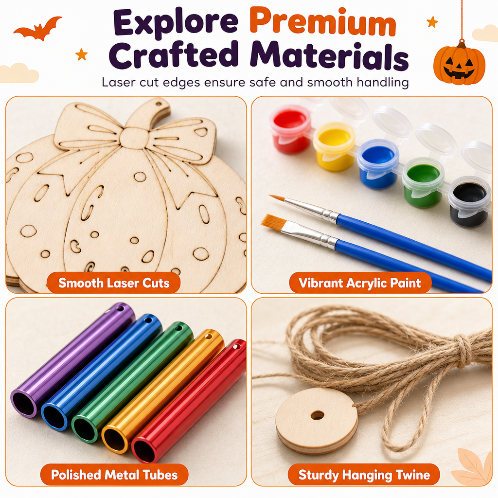 ⏳Sconto del 50% per tempo limitato⏰Kit fai-da-te zucca di legno per Halloween