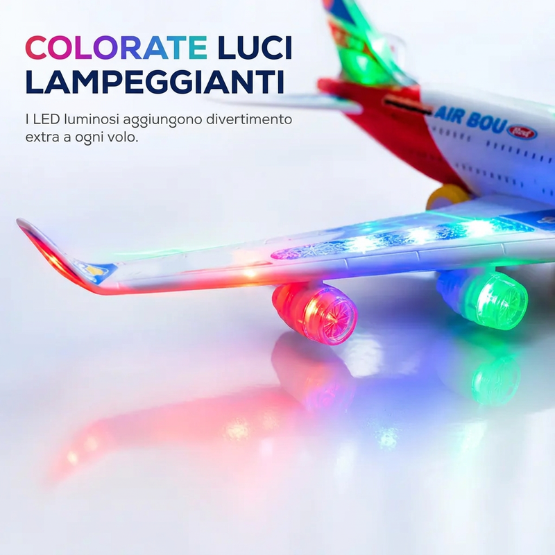 ✈️ Modello di aeroplano elettrico con suoni e luci LED