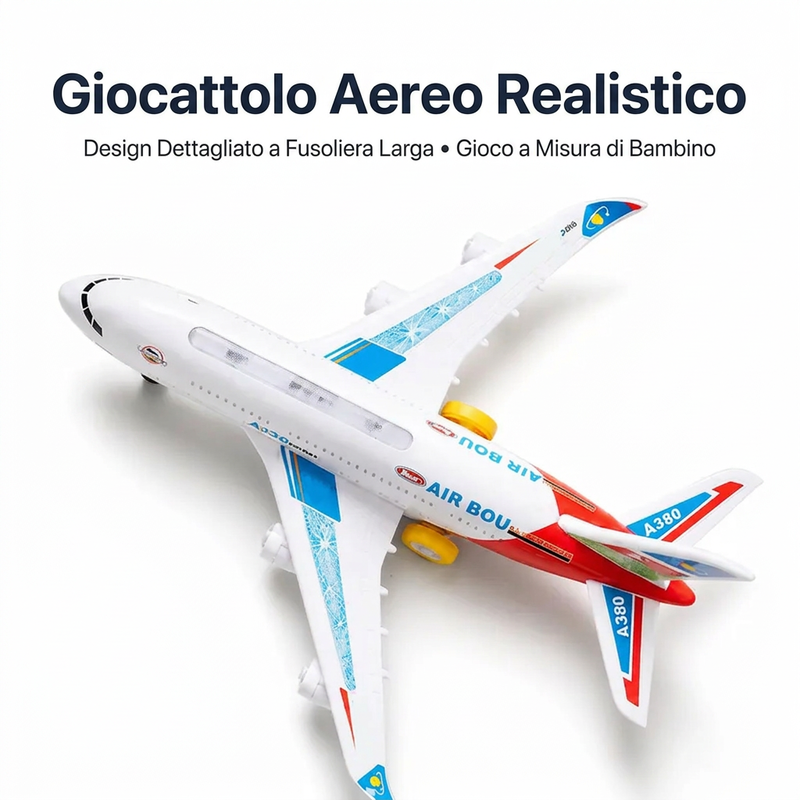 ✈️ Modello di aeroplano elettrico con suoni e luci LED