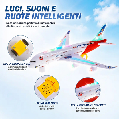 ✈️ Modello di aeroplano elettrico con suoni e luci LED