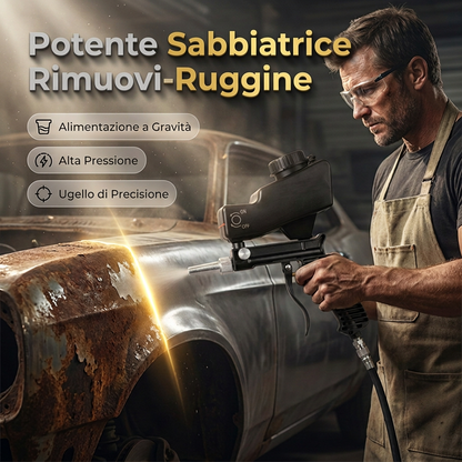 Pistola sabbiatrice pneumatica portatile