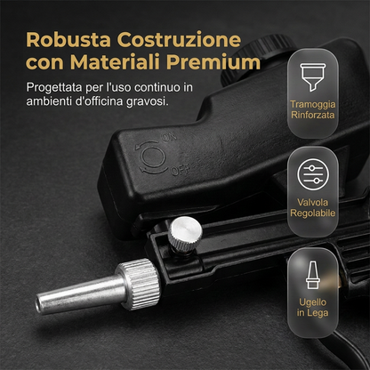 Pistola sabbiatrice pneumatica portatile