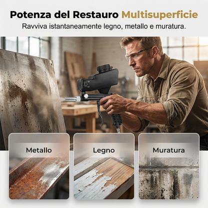Pistola sabbiatrice pneumatica portatile
