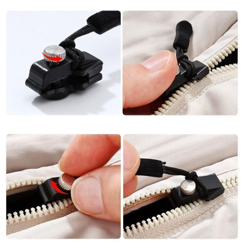✨Kit di riparazione cursori di cerniera Set da 5 pezzi, installazione senza attrezzi e senza cuciture, universale per giacche, zaini e valigie🧵