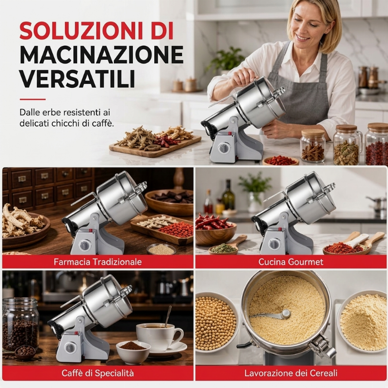 Macinacaffè elettrico ultra-fine ad alta velocità
