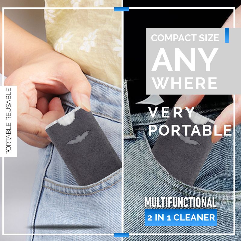 📱Detergente 2-in-1 per Schermi 🧽 | Spray Ricaricabile + Microfibra Lavabile | Compatto per Smartphone, Tablet, Laptop e Display Auto