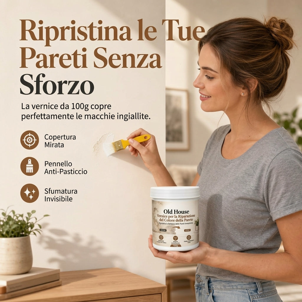 Vernice per ritocchi di riparazione e ristrutturazione pareti