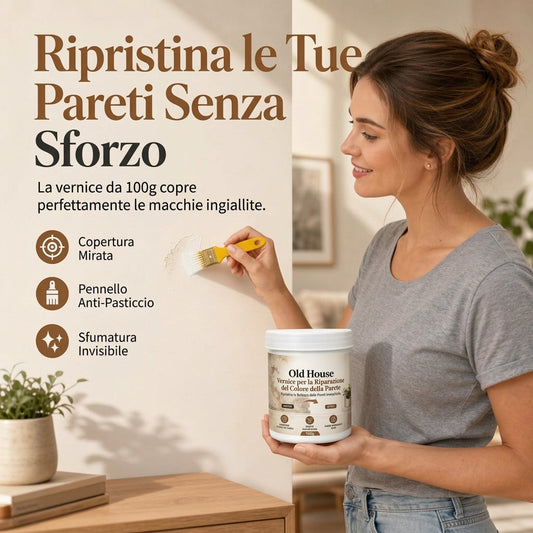 Vernice per ritocchi di riparazione e ristrutturazione pareti