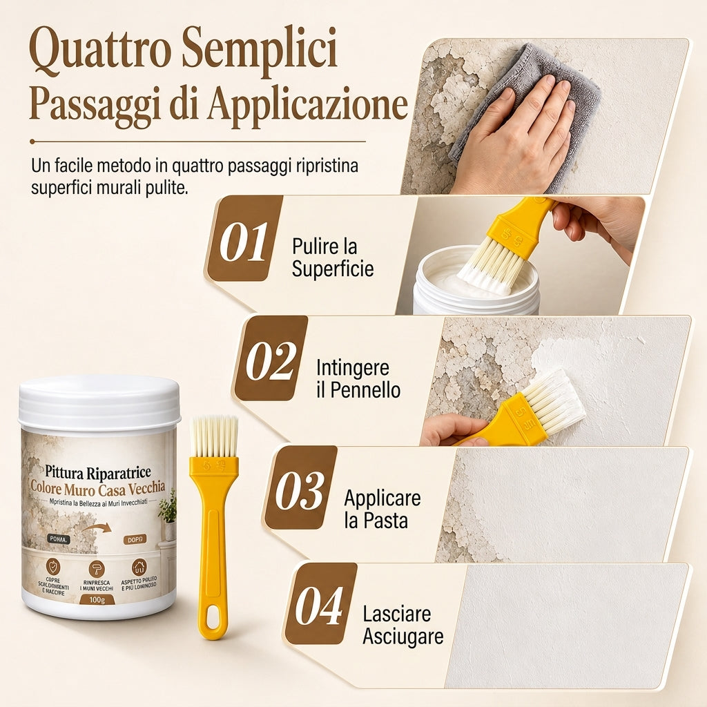 Vernice per ritocchi di riparazione e ristrutturazione pareti