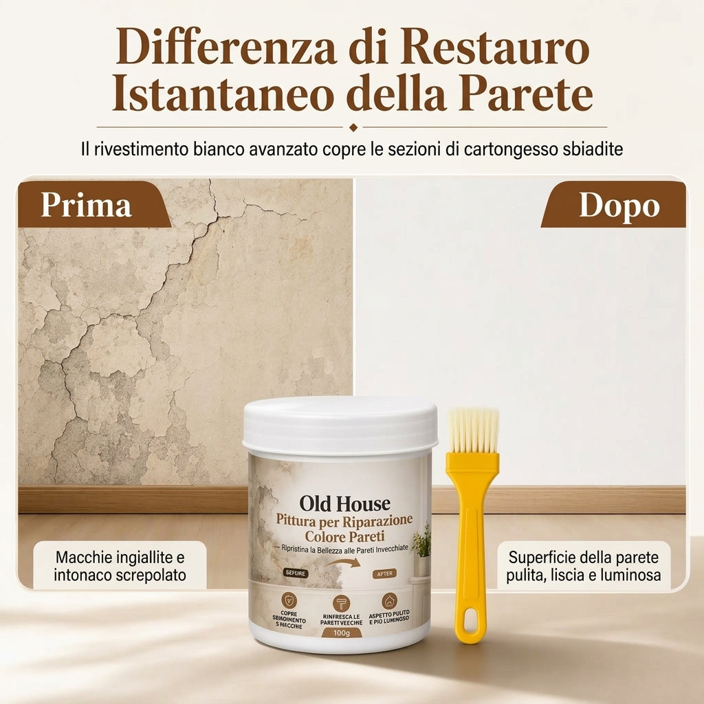Vernice per ritocchi di riparazione e ristrutturazione pareti
