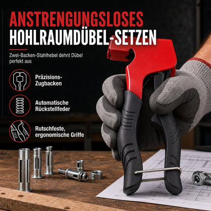 🔧Pistola per inserti rivettati per tasselli per pareti cave M3-M8 – Acciaio al carbonio forgiato, fissaggi robusti resi semplici 🏠