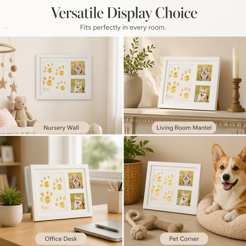👶 OFFERTA LIMITATA 50% DI SCONTO! 🖼️ Kit Fai da Te Impronte Mani e Piedi del Bambino – Argilla Sicura, Cornice Ricordo, Lavoro Creativo Semplice ✨