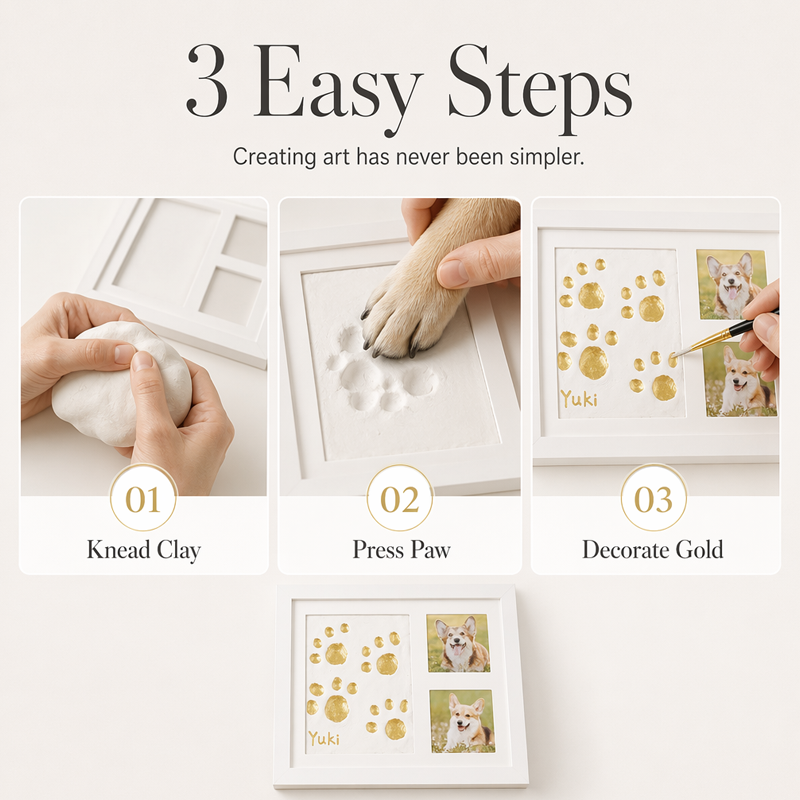 👶 OFFERTA LIMITATA 50% DI SCONTO! 🖼️ Kit Fai da Te Impronte Mani e Piedi del Bambino – Argilla Sicura, Cornice Ricordo, Lavoro Creativo Semplice ✨