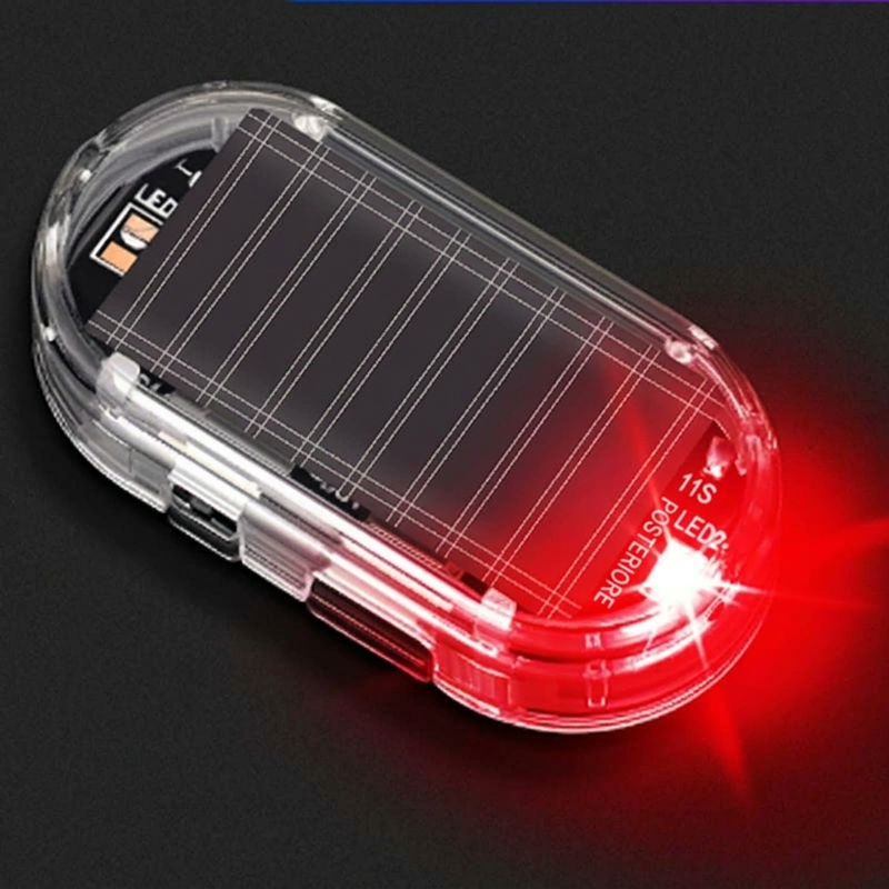 Luce di avvertimento antifurto per auto ad energia solare