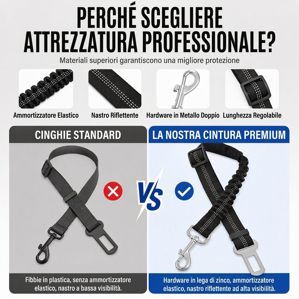 Cintura di sicurezza riflettente per animali domestici