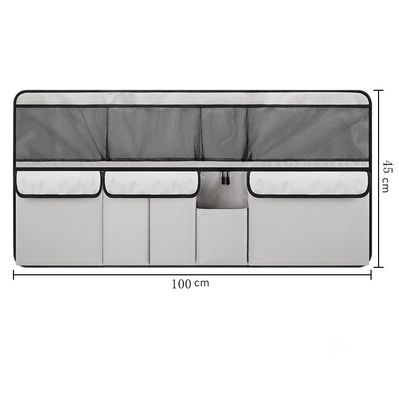 🚗✨ Organizzatore Portabagagli Auto Sospeso – Grande Capacità Multitasche! 🧺 Tessuto Oxford Idrorepellente 💧 Installazione Facile e Veloce ⚡ – 100x45 cm – Nero o Grigio Chiaro 🎨