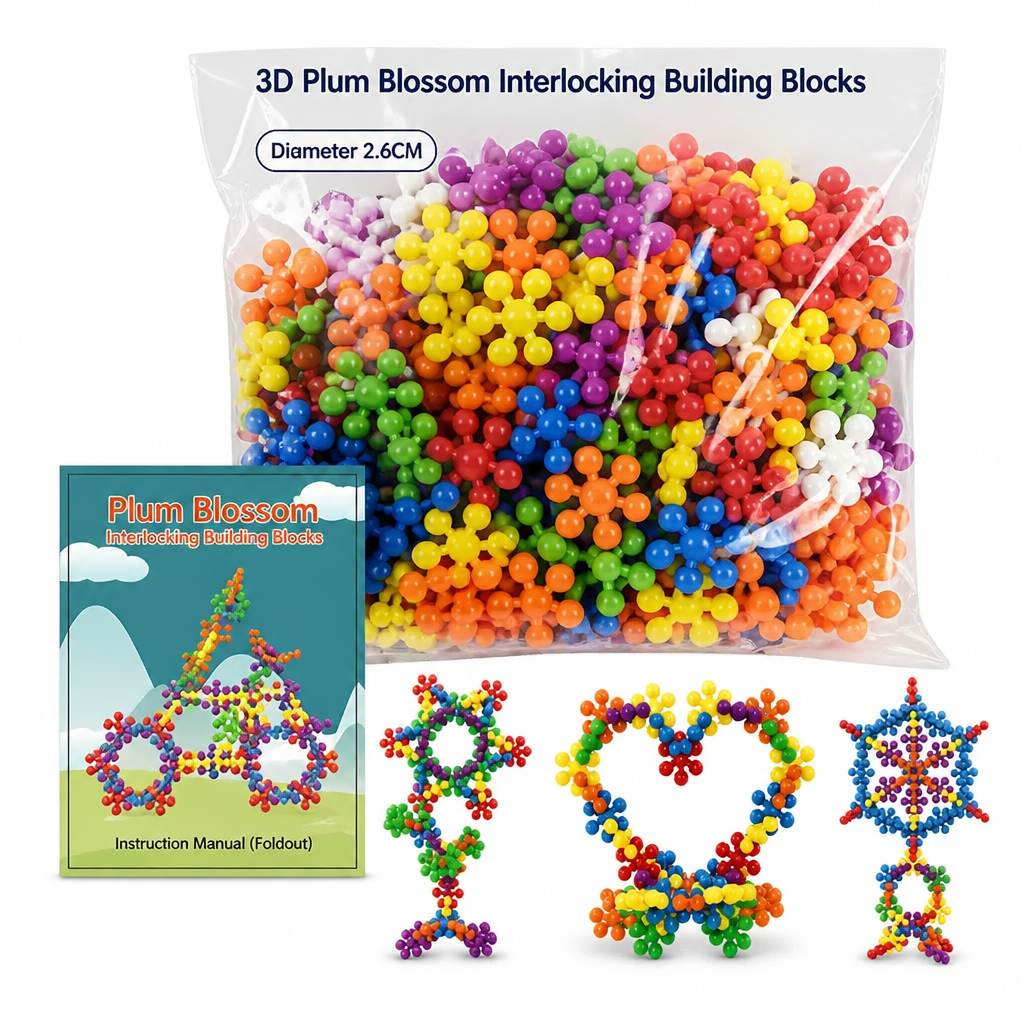 ❄️ OFFERTA A TEMPO LIMITATO 50% DI SCONTO! 🧩 Blocchi Costruttivi 3D a Forma di Fiocco di Neve per Bambini – Struttura Stabile, Senza Sbavature, Colorati ✨