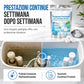 Confezione da 20 compresse effervescenti bianche rotonde per deodorare e profumare il vaso del water